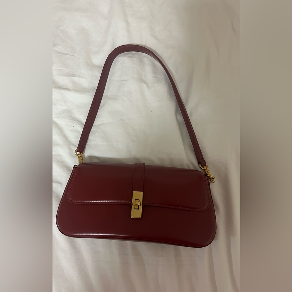 Red leather bag